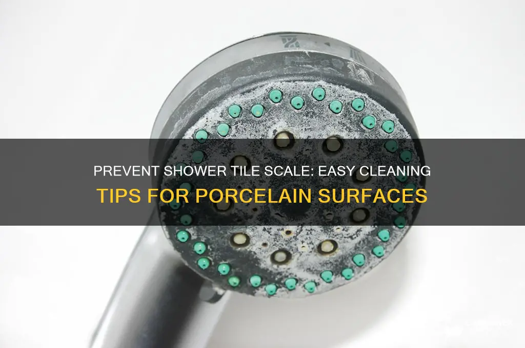 how to prevent scale on shower porcelain tiles