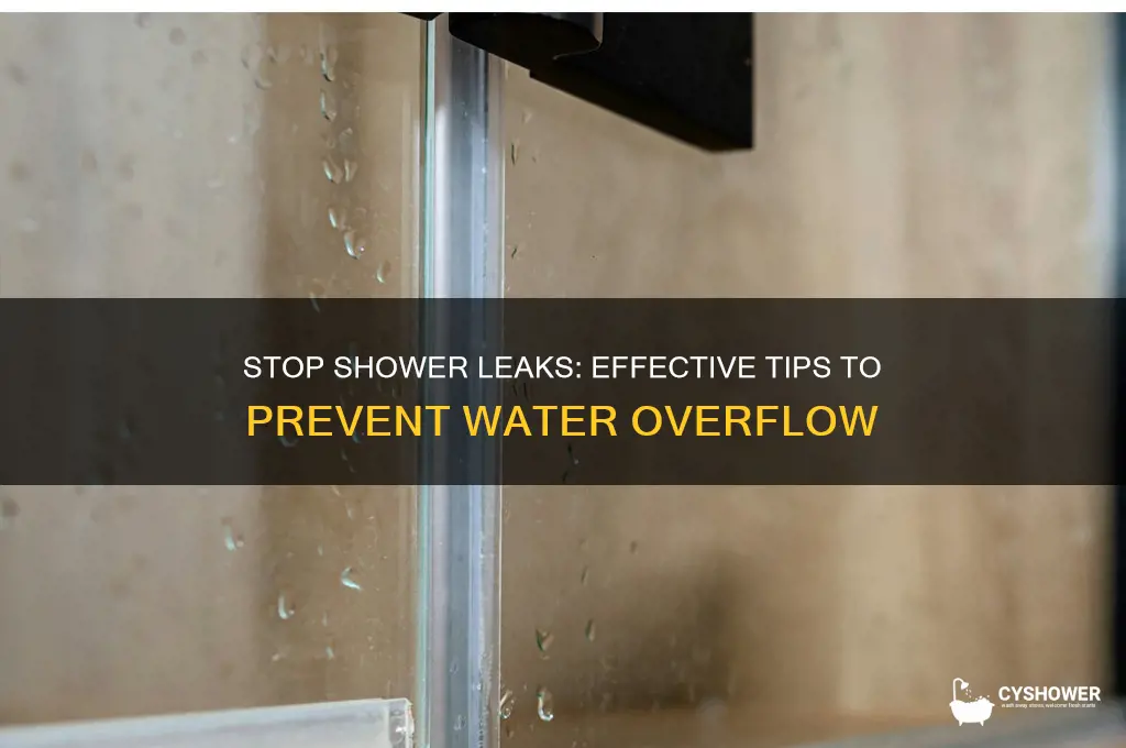 how to prevent water coming out of shower