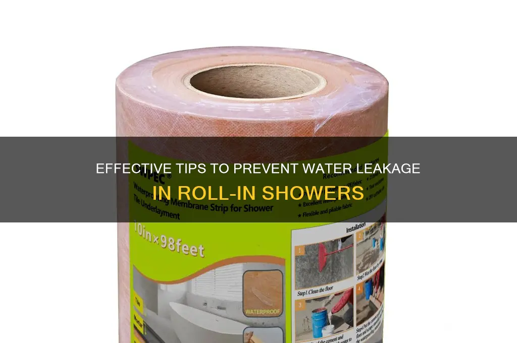 how to prevent water from escaping roll in shower
