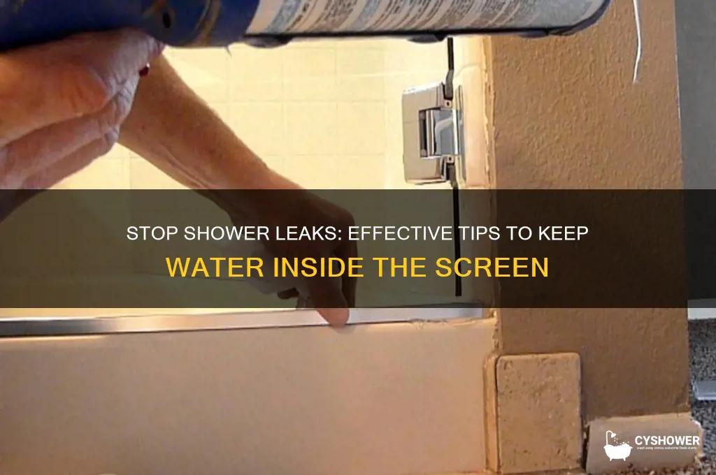 how to prevent water from leaking outside a shower screen
