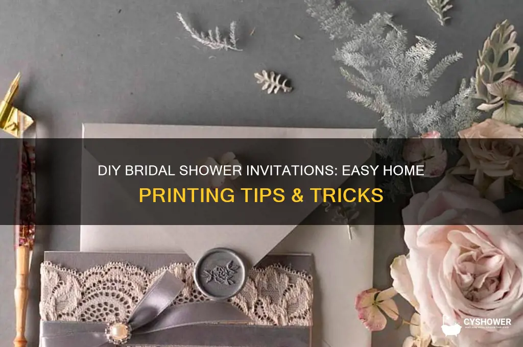 how to print bridal shower invitations at home