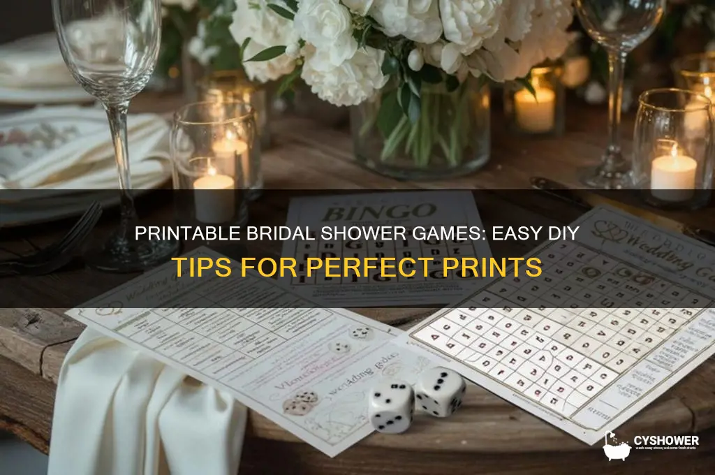 how to print my bridal shower games