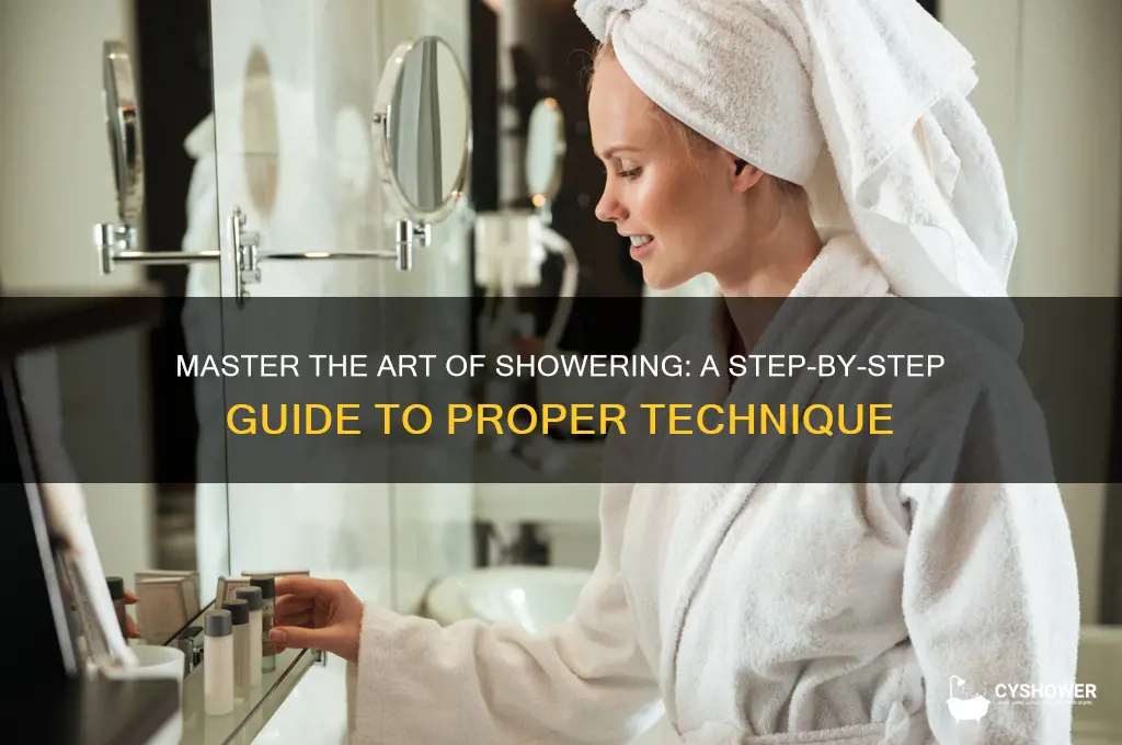 how to properly take a shower format