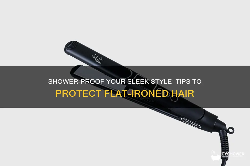 how to protect flat ironed hair for shower