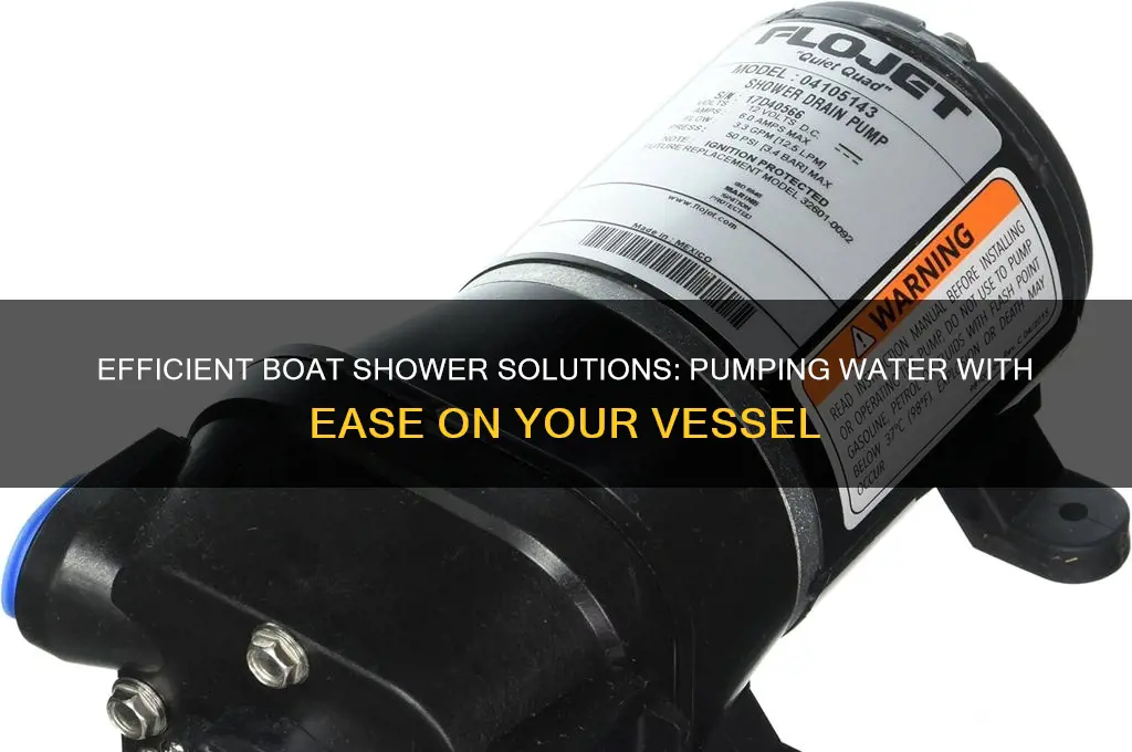 how to push water to the shower on a boat