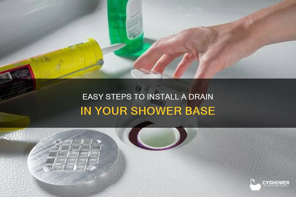 how to put a drain in a shower base