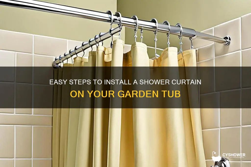 how to put a shower curtain around a garden tub