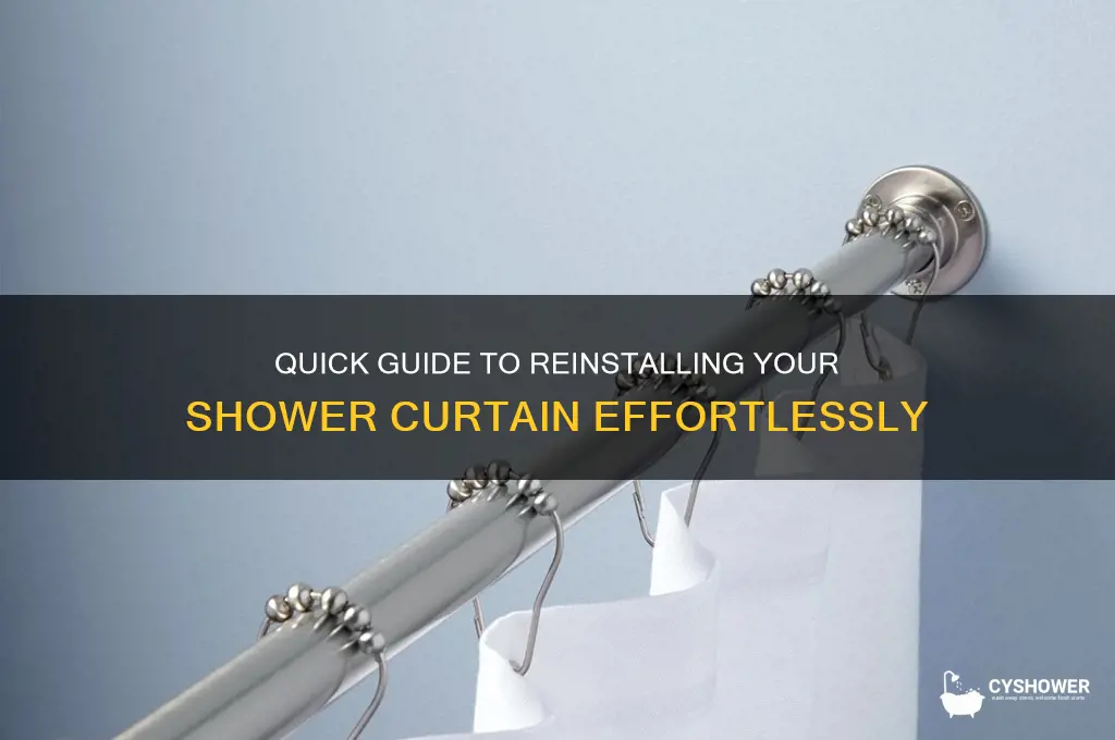 how to put a shower curtain back up