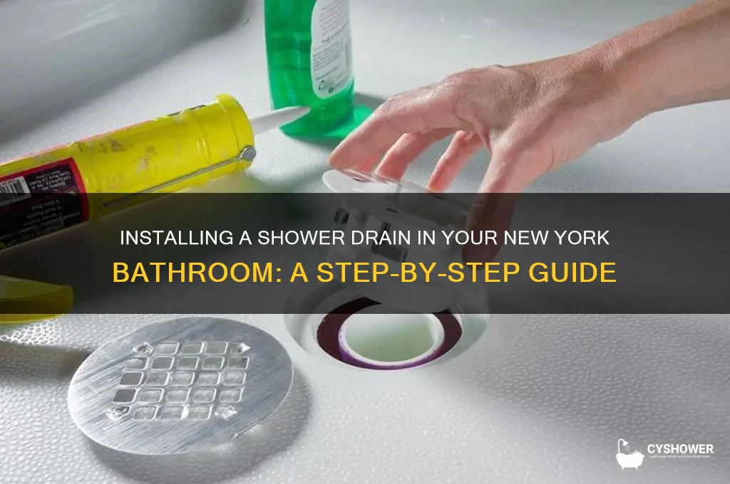how to put a shower drain in bathroom new york
