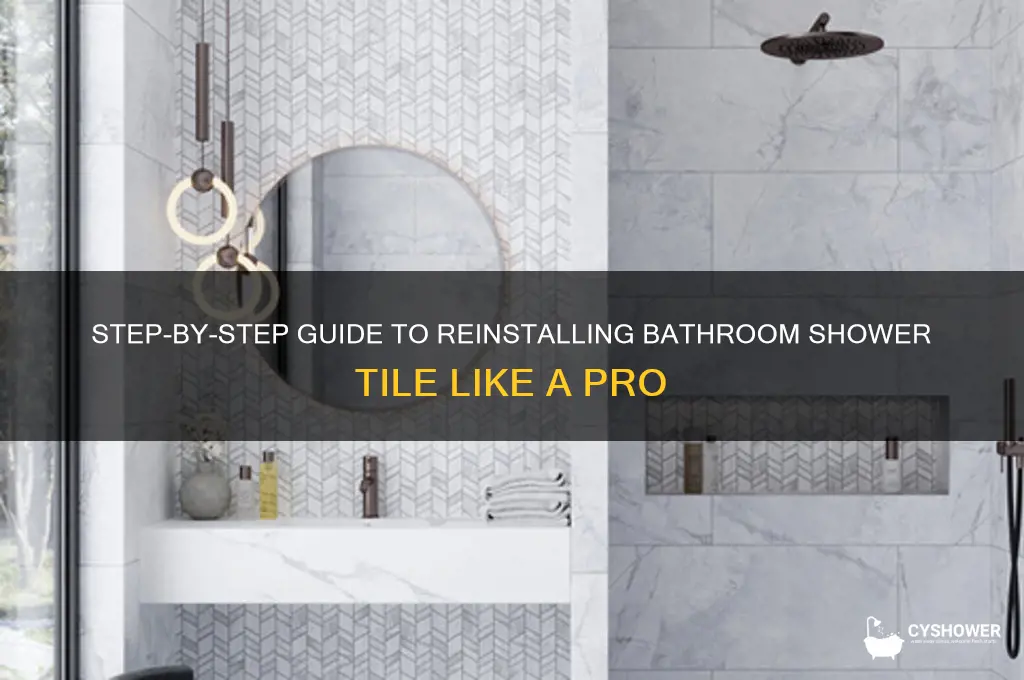 how to put back bathrroom shower tile