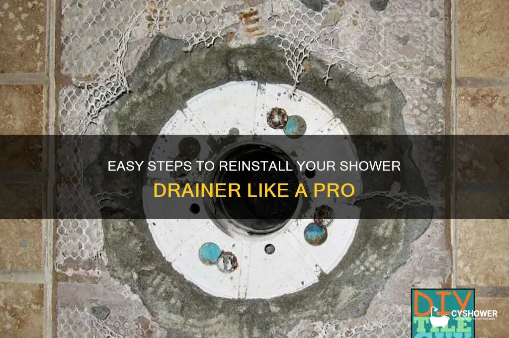 how to put back in a shower drainer