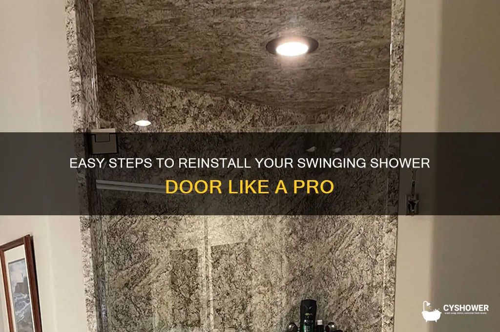 how to put back on a swinging shower door