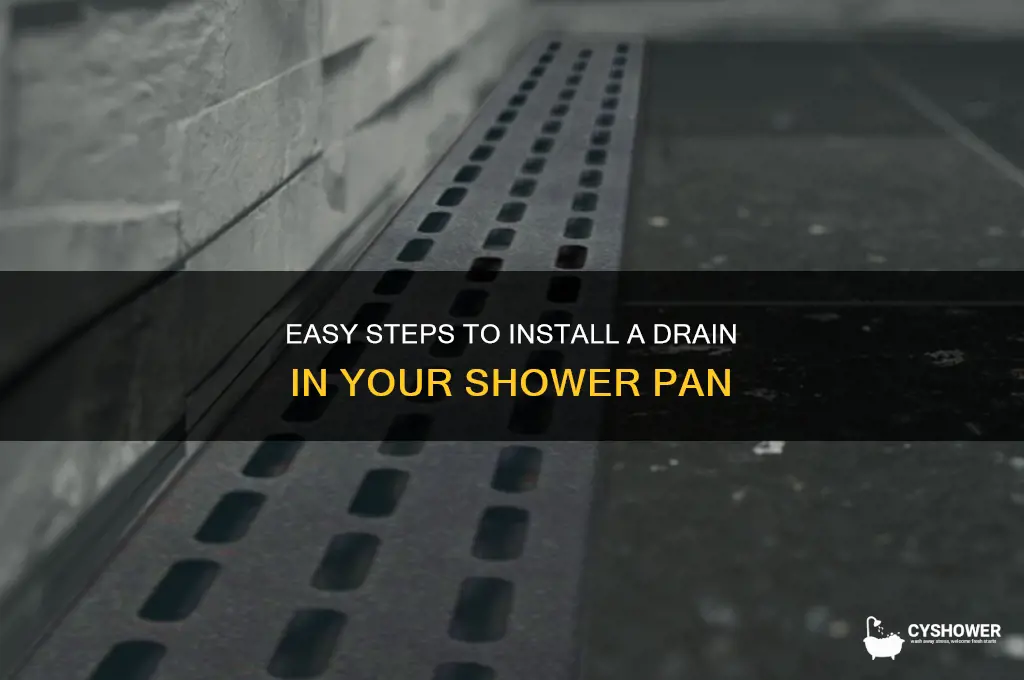 how to put drain in shower pan