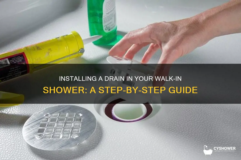 how to put drain in walk in shower