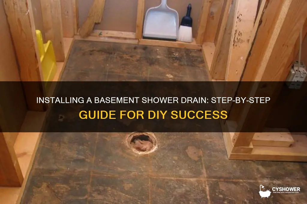 how to put in a basement shower drain