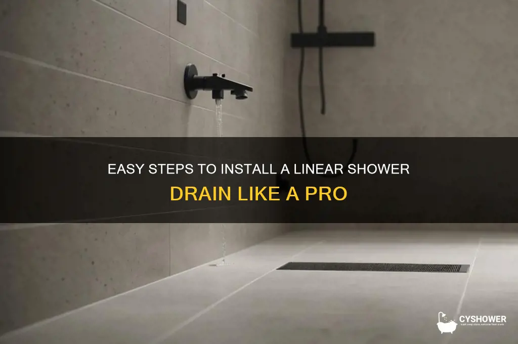 how to put in a linear shower drain