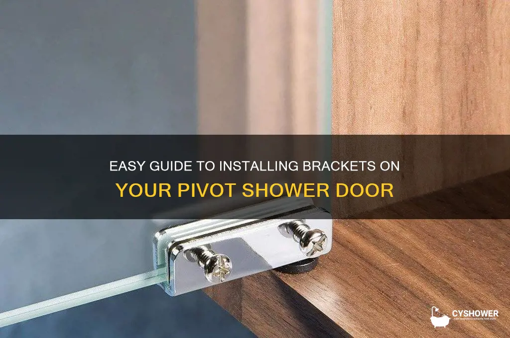 how to put in brackets on a pivot shower door