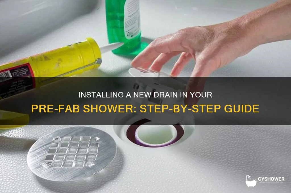 how to put in new drain in pre fab shower