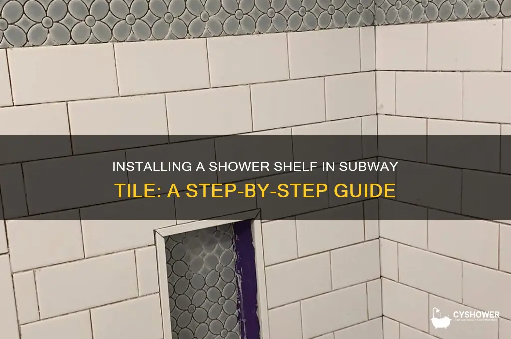 how to put in shower shelf subway tile