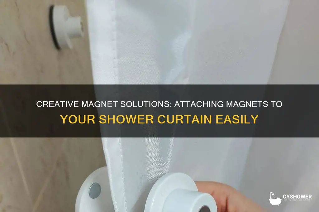how to put magnets on a shower curtain