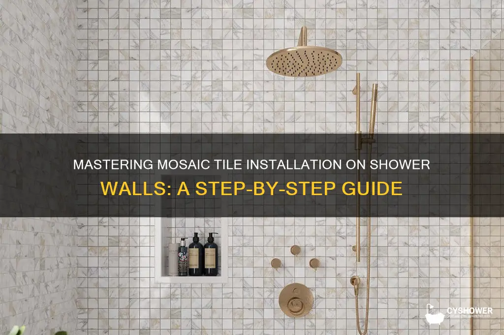 how to put mosaic tile to shower wall