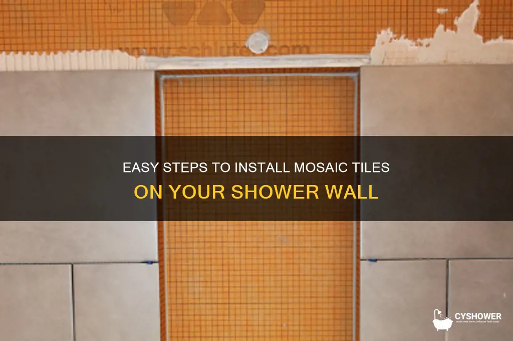 how to put mosuc tile to shower wall