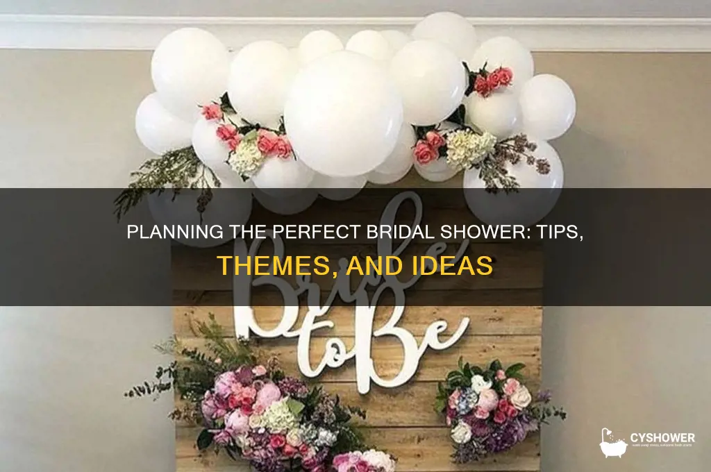 how to put on a bridal shower