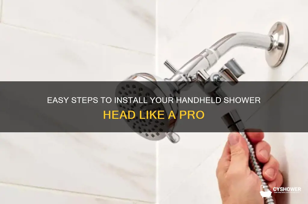 how to put on a hand held shower head