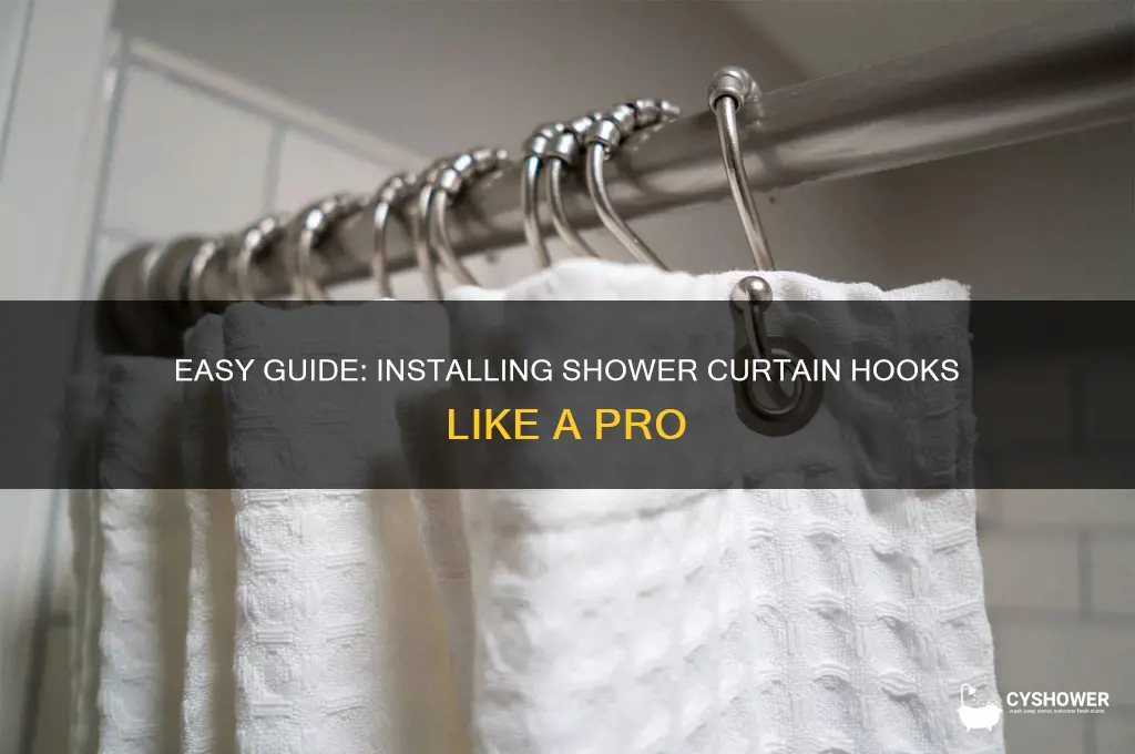 how to put on shower curtain hooks