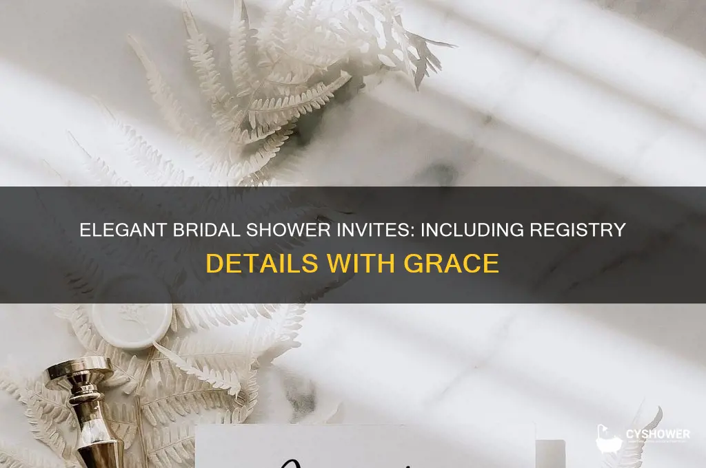 how to put registry on bridal shower invitation