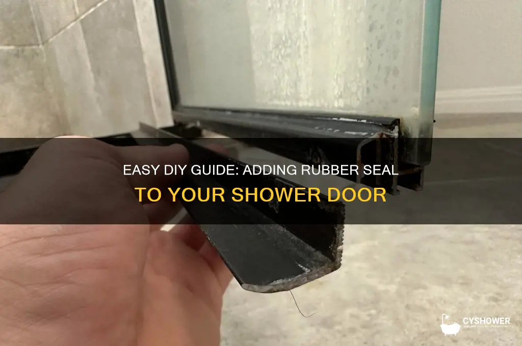 how to put rubber on shower door
