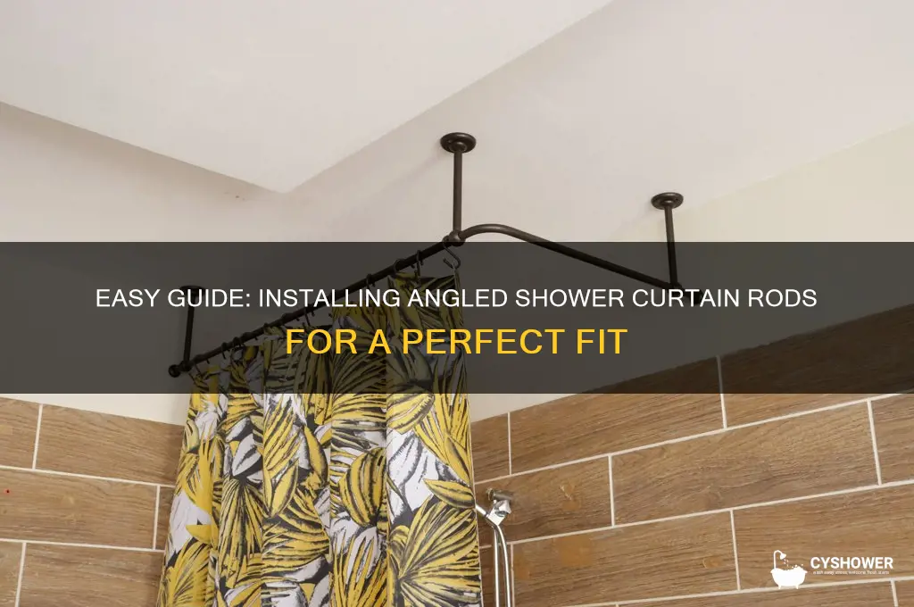 how to put shower curtain angled rods up