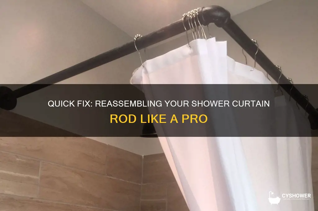 how to put shower curtain rod back together