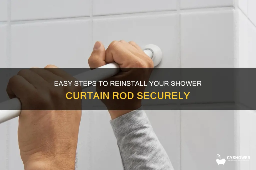 how to put shower curtain rod backup