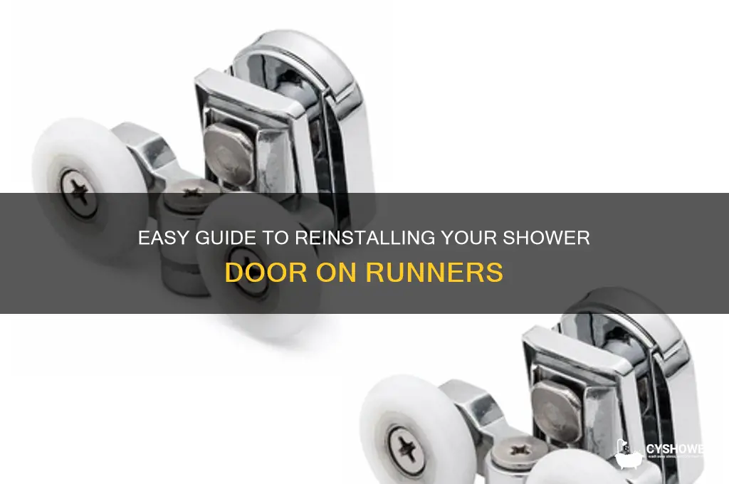 how to put shower door back on runners