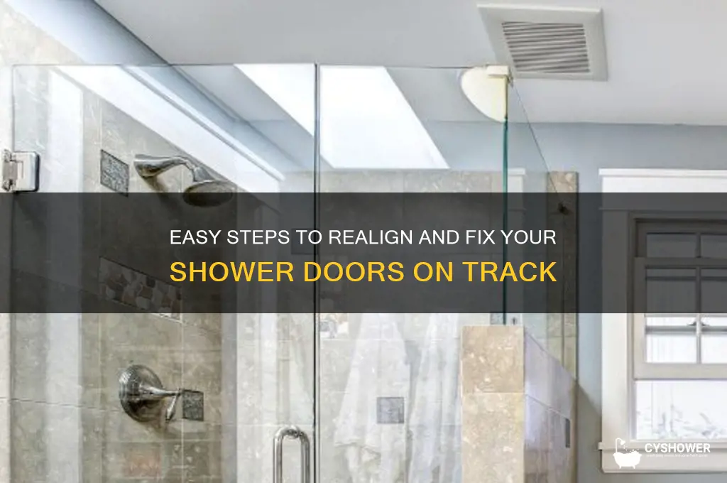 how to put shower doors back on track