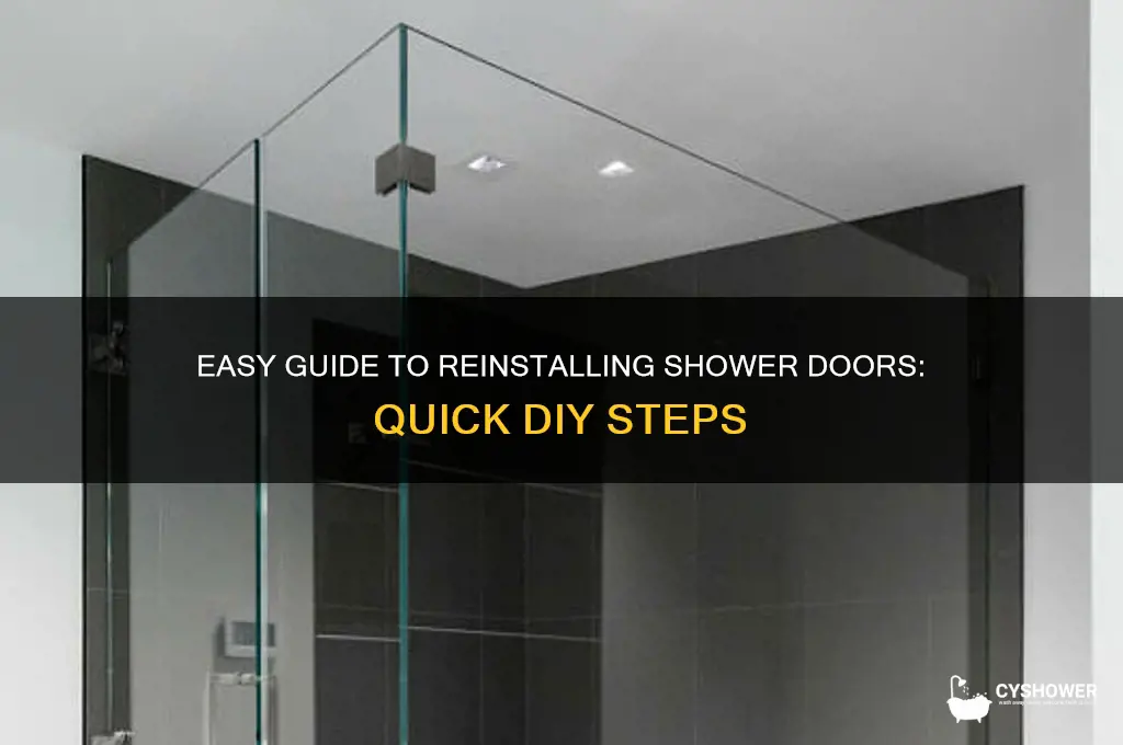 how to put shower doors back on