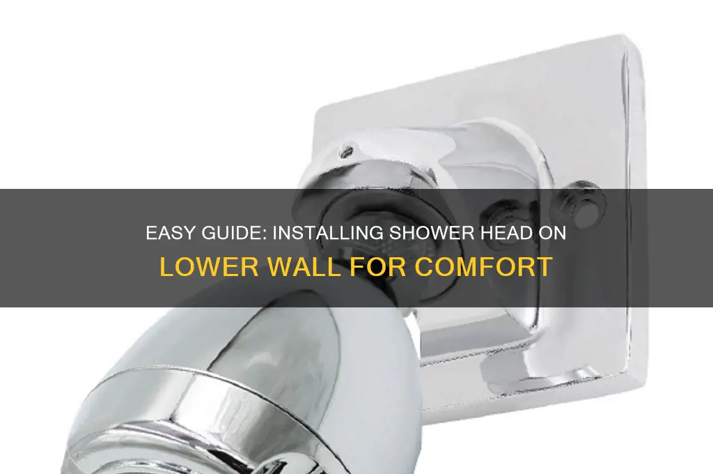 how to put shower head to lower wall