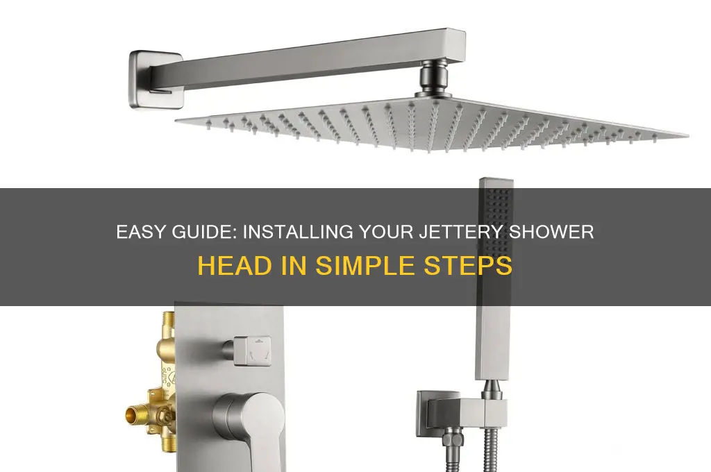 how to put the jettery shower head on
