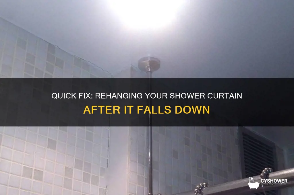 how to put up a shower curtain after it falls