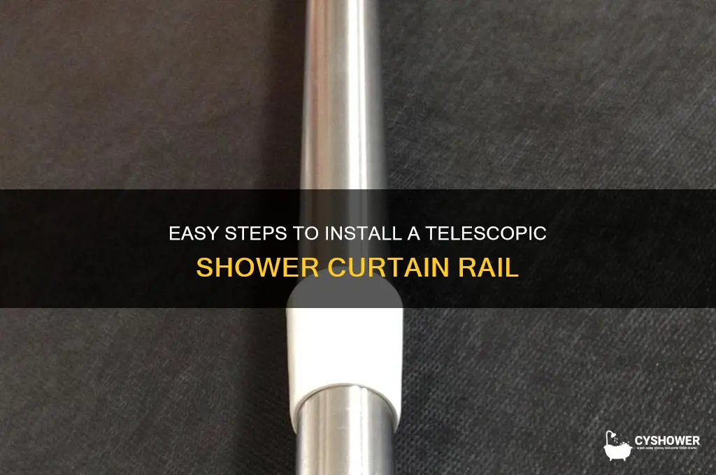 how to put up a telescopic shower curtain rail