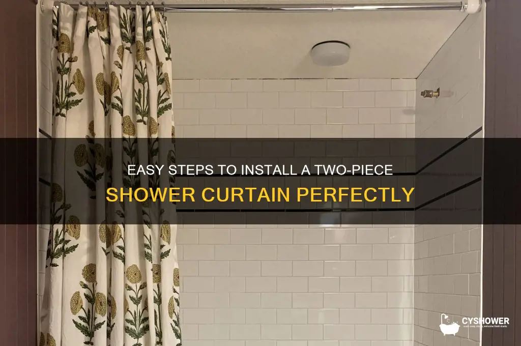 how to put up a two piece shower curtain