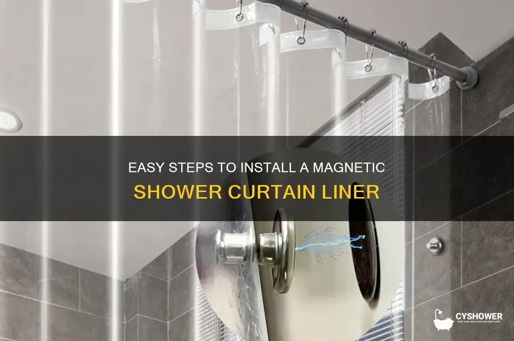 how to put up magnetic shower curtain liner