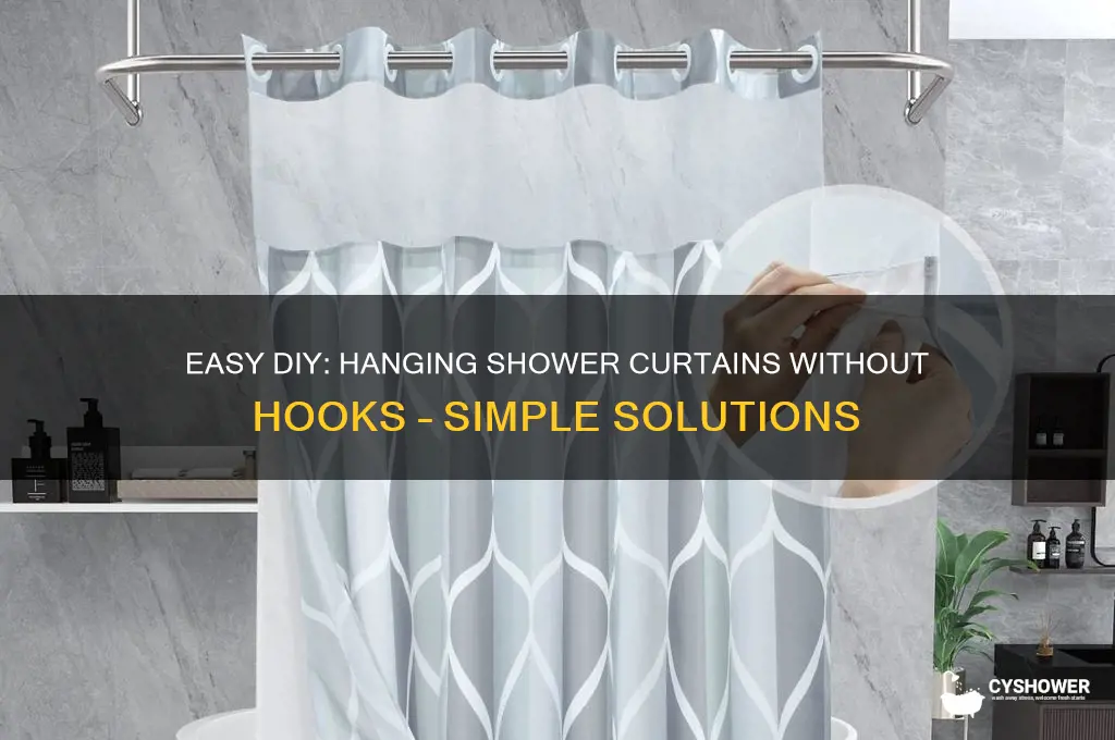 how to put up shower curtain without hooks