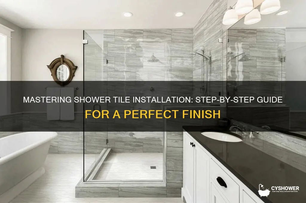 how to put up tile in a shower