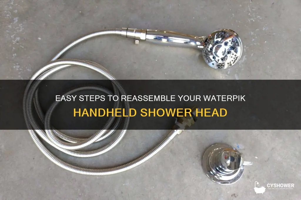 how to put waterpik hand held shower head back together