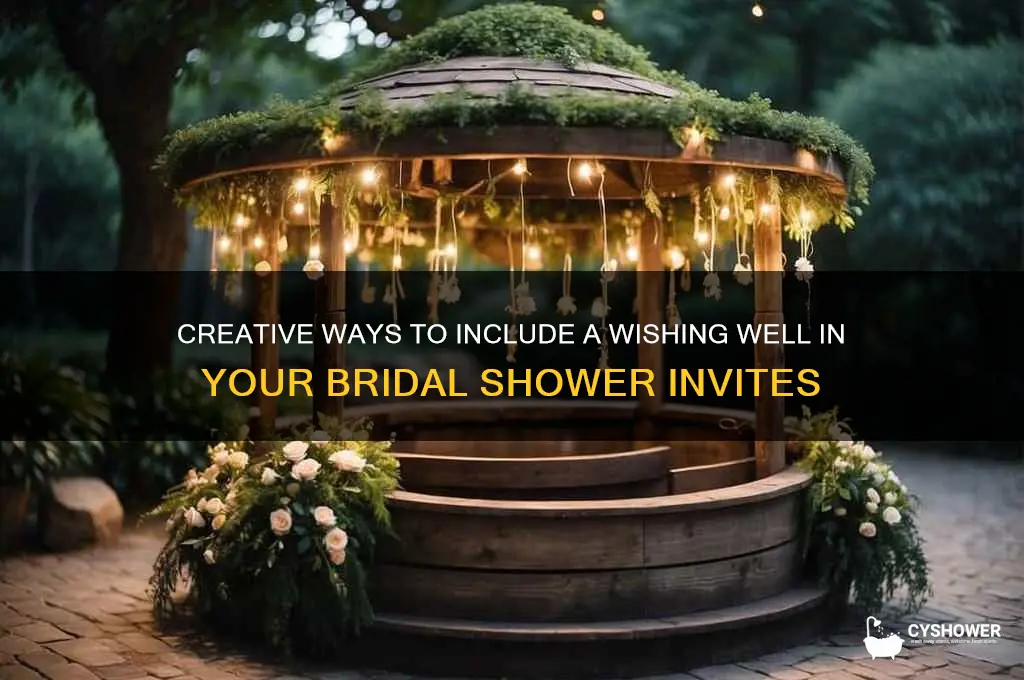 how to put wishing well on bridal shower invitation