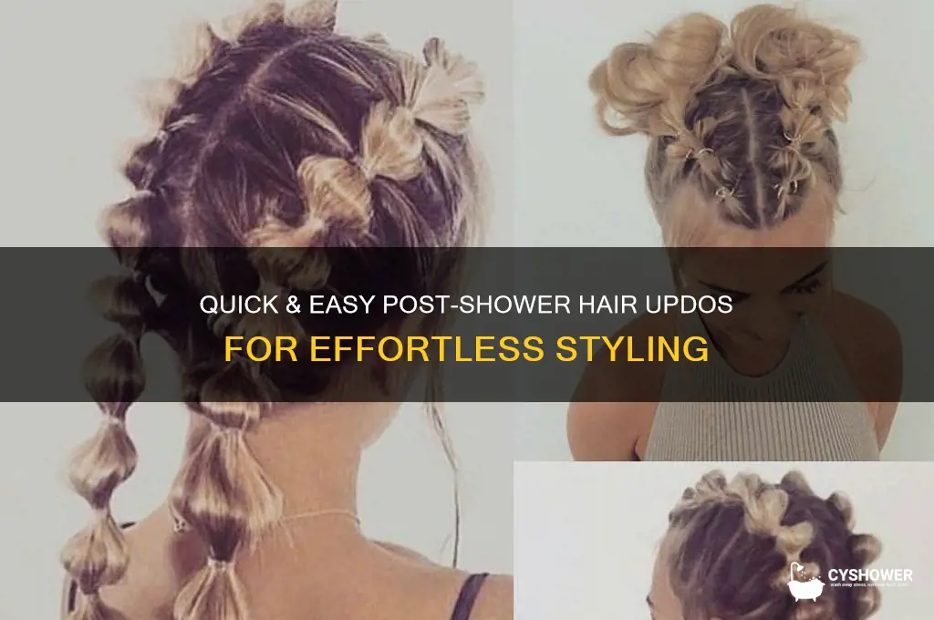 how to put your hair up after a shower