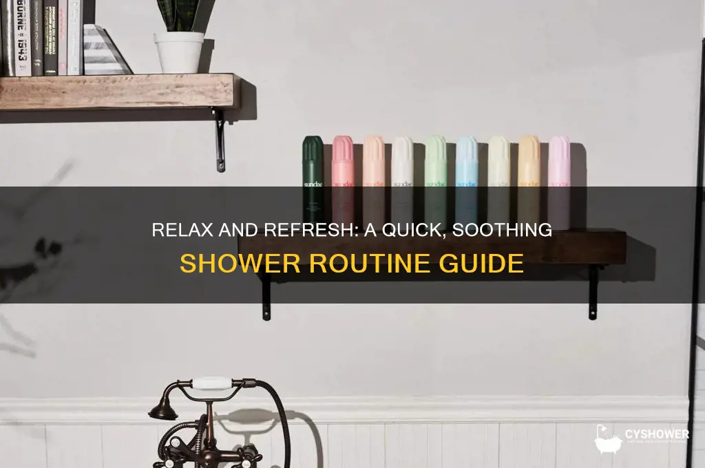 how to quickly and soothingly take a shower
