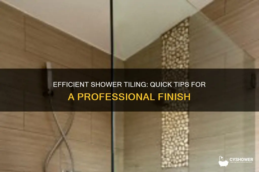 how to quickly tile shower